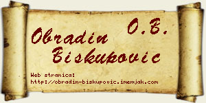 Obradin Biskupović vizit kartica